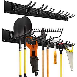 Custom New Design Garage Storage Wall Organizer Wall Mount Rack Hooks Heavy Duty Garden Tool Rack