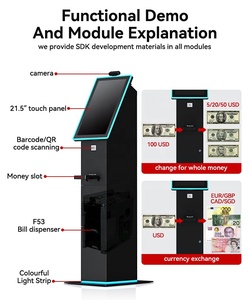 Terminal de Pago Automático de Alta Velocidad Usingwin, Acepta Cambio, Dispensador de Efectivo, Depósito y <span class=keywords><strong>Retiro</strong></span> de Efectivo, Kiosco de Pago - Product Image 4