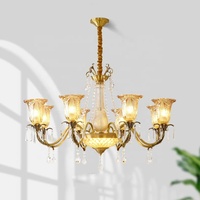 Lustre en Cuivre de Luxe pour Salon, Chambre à Coucher, Salle à Manger, Lampe Suspendue en Laiton pour Hôtel, Maison, Restaurant, Bar, Hall d'Entrée - Vente en Gros