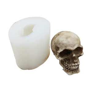 B-2008 Bricolage bougie savon plâtre Artisanat gâteau dector gothique Halloween squelette effrayant crâne Moule En Silicone Pour - Product Image 2