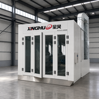 Cabine de peinture industrielle à chauffage diesel 24 kW, prix usine, 80 ° Cabines de peinture automobile C Baking Car avec éclairage 1000 lux