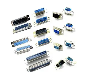 DB9 DB15 DB25 DB37 Hole/Pin VGA Female/Male Blue Welded Connector RS232 serial port socket DB D-SUB adapter 9/15/25/37Pin