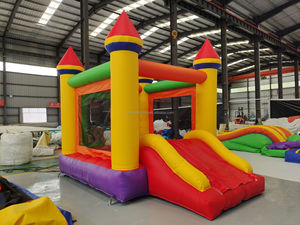 Castillo Inflable Comercial <span class=keywords><strong>de</strong></span> PVC, Casa <span class=keywords><strong>de</strong></span> Brinco Inflable para Adultos y Niños <span class=keywords><strong>con</strong></span> Tobogán, Tamaño Personalizado, Material <span class=keywords><strong>de</strong></span> PVC - Product Image 3