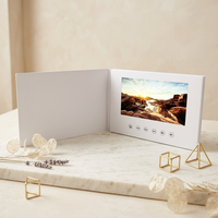 Livre vidéo numérique LCD blanc personnalisé de 7 pouces, mémoire de 128 Mo à 8 Go, pour livres d'or de mariage, brochures vidéo d'entreprise, le meilleur jour de notre vie