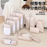 Bolsa de Almacenamiento de Viaje de Gran Capacidad, Impermeable, de Tela Oxford, Organizador de Maletas, Bolsa de Compresión Portátil para Clasificar Ropa