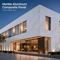 Panneau composite en aluminium ACM avec finition marbrée de 3 mm et 4 mm pour enseignes publicitaires