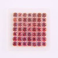 VOAINO 1.9mm 2.25 Carat 64 Pcs Multi Precious Rough Fine Loose Round Brilliant Cut Melee Stones Natural Natural Natural Ruby Gemstone