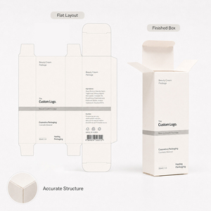 Cajas de Embalaje Cosméticas de Papel Blanco Impresas Personalizadas, Caja Rectangular de Papel con Logotipo Personalizado para Limpiador Facial, Loción y Cuidado de la Piel - Product Image 3