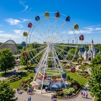 Grande Roue Géante en Fibre de Verre Nova Rides, Attraction Magnétique pour Famille, Manège de Fête Foraine, Parc d'Attractions