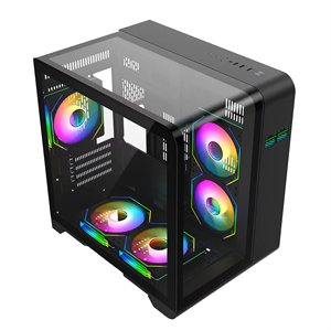 Ruix top-mini đường cong Glass Bảng điều chỉnh PC trường hợp mATX chơi game trường hợp máy tính <span class=keywords><strong>Micro</strong></span>-<span class=keywords><strong>ATX</strong></span> Bo mạch chủ argb Fan 3060 GPU Máy tính để bàn PC Chassis - Product Image 3