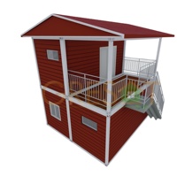 Maison préfabriquée de luxe de 40 pieds, modulaire, 5 chambres, kit de conteneur miniature à vendre en Chine