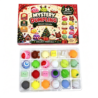 Calendrier de l'Avent Squishy de Noël – Coffret Surprise – Jouet Anti-Stress Doux en Forme de Boule pour Adultes et Enfants – Cadeau de Fêtes