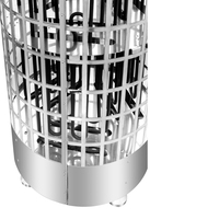 Poêle de sauna électrique en acier inoxydable creux avec contrôleur interne pour salle de sauna domestique, chauffe-eau à vapeur sèche