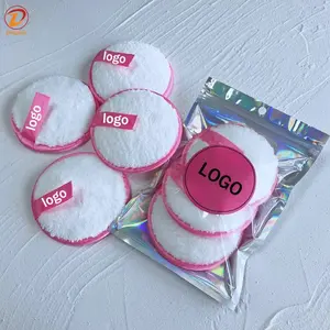 Toallitas desmaquillantes con logotipo personalizado OEM, esponja de limpieza facial para desmaquillar