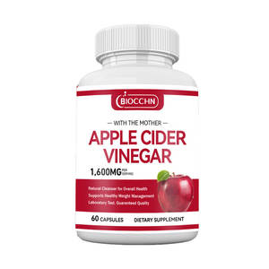 OEM Biologische Veganistische Appelazijn <span class=keywords><strong>Capsules</strong></span> met Moeder – Ondersteuning van de Immuniteit, Spijsvertering & Gewichtsbeheersing voor Volwassenen - Product Image 1