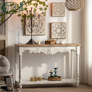 French Style Console <b>Table</b> Wood Top Storage Entryway Living Room Bedroom <b>Dressing</b> <b>Table</b> A2538 - Product Image 2