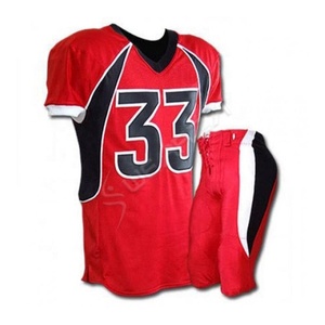Precio de fábrica de alta calidad Vintage transpirable Unisex Durable impresión su propio diseño personalizado conjunto de uniformes de fútbol americano - Product Image 2