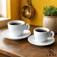 Ensemble de tasses et sous-tasses expresso professionnelles en porcelaine, pour Latte, café, Mocha, thé, vente en gros, 100 pièces