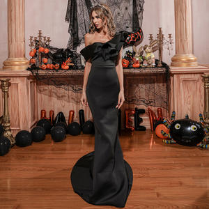 فستان سهرة أنيق للسيدات مع كشكشة، تصميم ضيق، فساتين حفلات المشاهير، ملابس مخصصة للمناسبات المسائية - Product Image 5