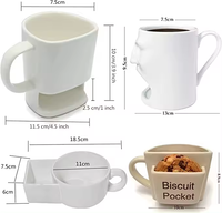 Vente en gros de tasses à café créatives 3D, tasses à biscuits, gobelets à boissons, desserts, pots de poche, tasses en céramique Tiki