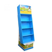 Plateau en carton de style moderne personnalisable présentoir au sol publicité de magasin écologique pour collations étagère alimentaire pour croustilles