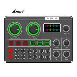 Lane G7 vente directe d'usine <span class=keywords><strong>Usb</strong></span> <span class=keywords><strong>Midi</strong></span> enregistrement Interface Audio Studio Mobile Stock <span class=keywords><strong>carte</strong></span> <span class=keywords><strong>son</strong></span> mélangeur 24 bits <span class=keywords><strong>externe</strong></span> 300g CN;GUA - Product Image 1