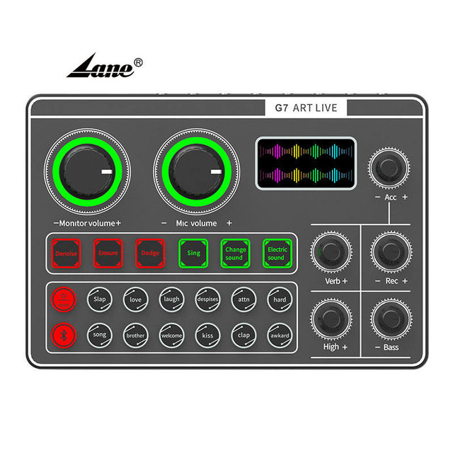Lane G7 Factory Direct Sale Usb Midi Recording Audio Interface Mobile Studio Stock Sound Card Mixer 24 Bit External 300g CN;GUA