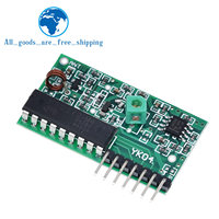Kits de télécommande sans fil à clé 4 canaux 315Mhz TZT 2262/2272, module récepteur pour Arduino