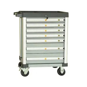 Armario de herramientas móvil, carrito de herramientas con ruedas, caja de herramientas de aleación de aluminio
