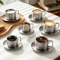Mug à café isotherme à double paroi Tenrey, multi-capacités, en acier inoxydable 304, pour boissons, latte, cappuccino, thé