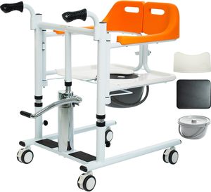 Kursi pengangkat hidrolik penggunaan di rumah untuk pasien cacat, bantuan Transfer samping tempat tidur dapat disesuaikan dengan roda bergulir - Product Image 6