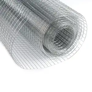 Malla de alambre soldada de hierro galvanizado en caliente 1X1, malla de alambre galvanizada Electro, jaula para pájaros de conejo y pollo para aves de corral