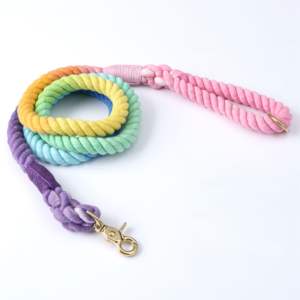 <span class=keywords><strong>Collar</strong></span> de color sólido hecho a mano para perro, correa de color ombré para mascota - Product Image 6