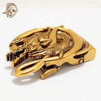 HORSE LOVE 35mm 00646 Boucle de ceinture automatique en métal style crocodile personnalisée pour homme/femme, style simple, couleur et design personnalisables