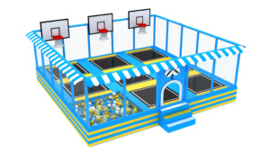 Coloful Children's Playground <b>Large</b> <b>Trampoline</b> Park Children <b>Trampoline</b> Equipment Children's Theme Playground From Factory - Product Image 3