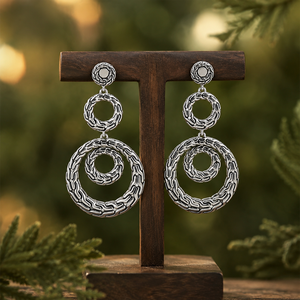 Orecchini Pendenti Lunghi a Forma di Otto Vintage per Donne, Gioielli Eleganti per Feste - Product Image 4