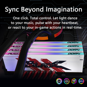 PUSKILL Nouvelle conception DDR4 RGB RAM 8GB/16GB/32GB 3200MHz/3600MHz pour jeux sur ordinateur de bureau en stock - Product Image 3