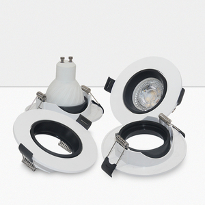 Moderna Lámpara de Techo Empotrada MR16 con Portalámparas GU10, Cuadrada y Redonda, de PC, con Cuerpo de Aluminio en Blanco y Negro, Precio de Fábrica - Product Image 3
