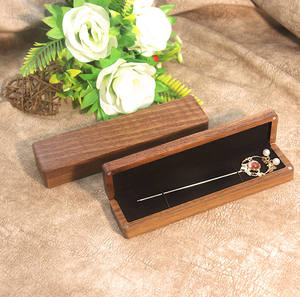Walnut Wooden Long Rectangular Necklace Jewelry Organizer for Anniversary Propose Christmas <b>Gift</b> <b>Box</b> Storage Case Display - Product Image 1