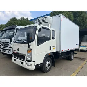 Kenya Hot Verkoop Howo Rhd 6 Wielen 4-5T Bevroren Voedsel Transport Gekoelde Bestelwagen