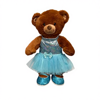Ours en peluche personnalisé en polyester et coton PP, toutes tailles, avec tenues et chaussures personnalisées OEM/ODM