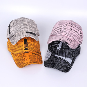 Cappellini da Baseball con Stampa Giornale Vintage, Pronta Consegna, Stampa Digitale Completa - Product Image 4