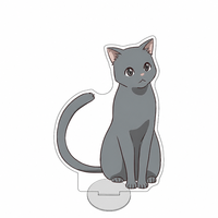 Figurine en acrylique de 15 cm Anime le Chat, support de figurine, plaque décorative de bureau, accessoires d'animation, cadeaux pour fans, porte-clés