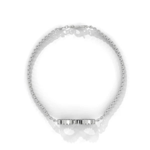 <b>White</b> Gold Rhodium Plated Infinity Round Zircon Charm <b>Bracelets</b> for Women Anniversary Gift - Product Image 3