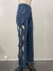 منتجات رائجة <span class=keywords><strong>2026</strong></span> وصول جديد بنطلون جينز نسائي صيفي مع فتحات دينيم للنساء - Product Image 6