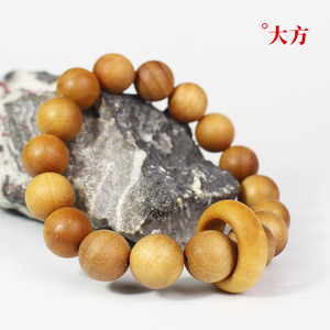 Babi Sandalwood <b>Bracelet</b> 12mm Round Beads Hand Polished Natural Wood Unisex Everyday Wear Cultural Collectible Jewelry - Product Image 4