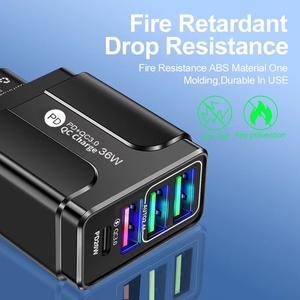 Qualité d'origine chaude 36W PD 3USB + 1 chargeur de type C Charge rapide 4 ports QC 3.0 chargeur de téléphone pour téléphone portable chargeur mural rapide - Product Image 6