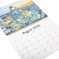 Service d'impression de calendriers muraux grand format A2 A3, planificateur mural annuel personnalisé avec crochet de suspension en métal, fabrication directe OEM ODM