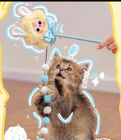 Authentique jouet pour chat en peluche Baby Three, boîte mystère, jouet interactif pour chat, fournitures pour animaux de compagnie