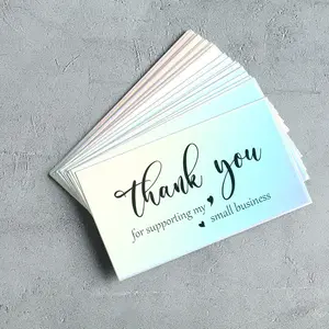 Holographic Business cards custom printing e-commerce thank you cards for small Business